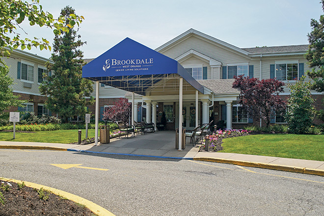The outside of Brookdale West Orange in West Orange