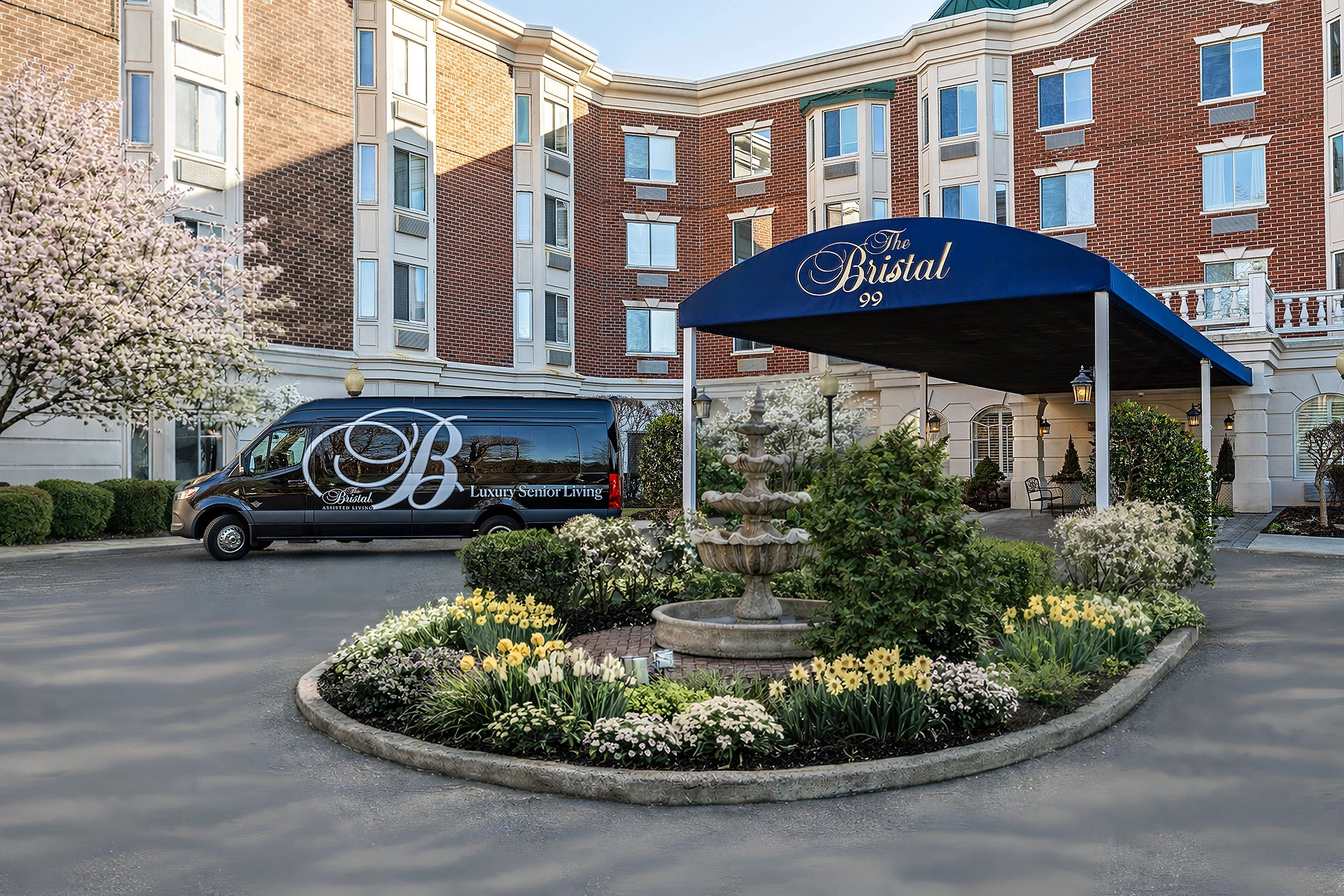 The outside of The Bristal at Woodcliff Lake in Woodcliff Lake
