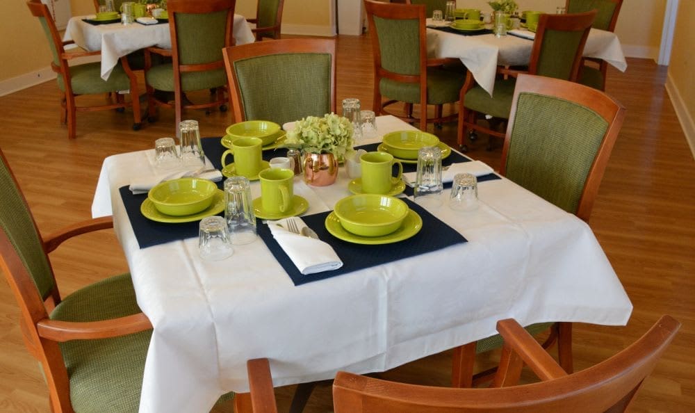 a table set for a meal