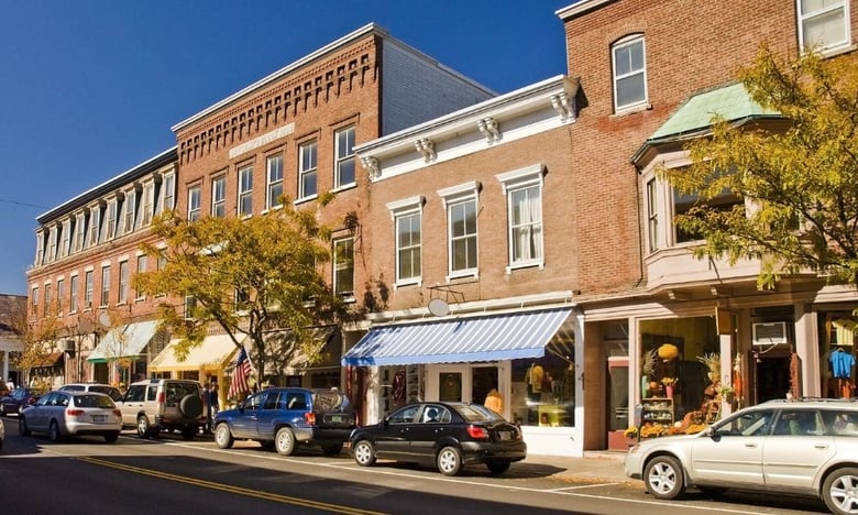 The outside of Arbor Terrace Monmouth in Shrewsbury