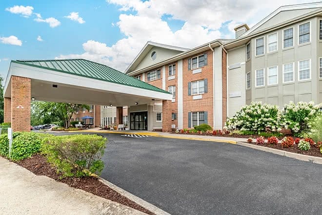 The outside of Brookdale Monroe in Monroe Township