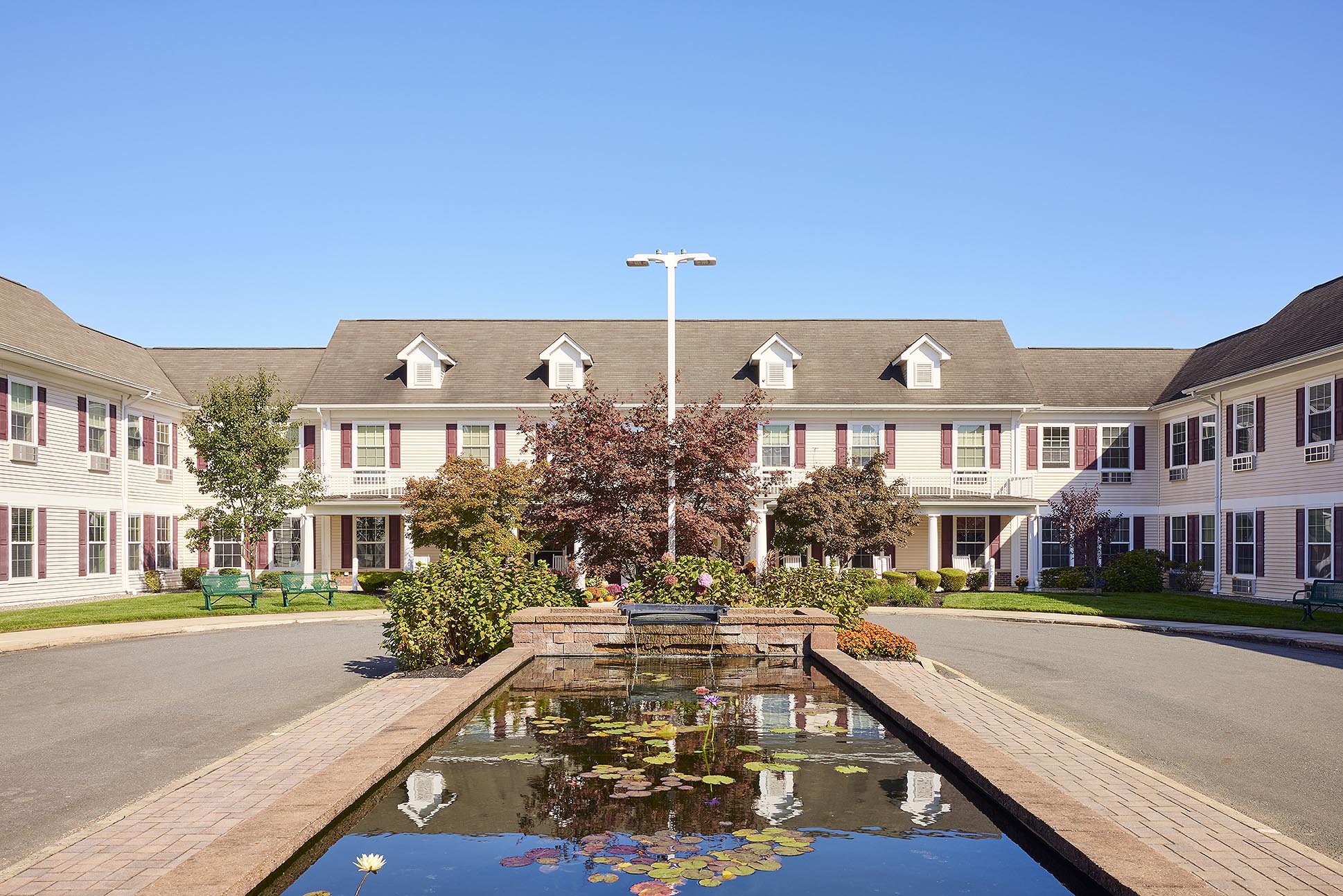 The outside of Brandywine Living at Reflections in Brick