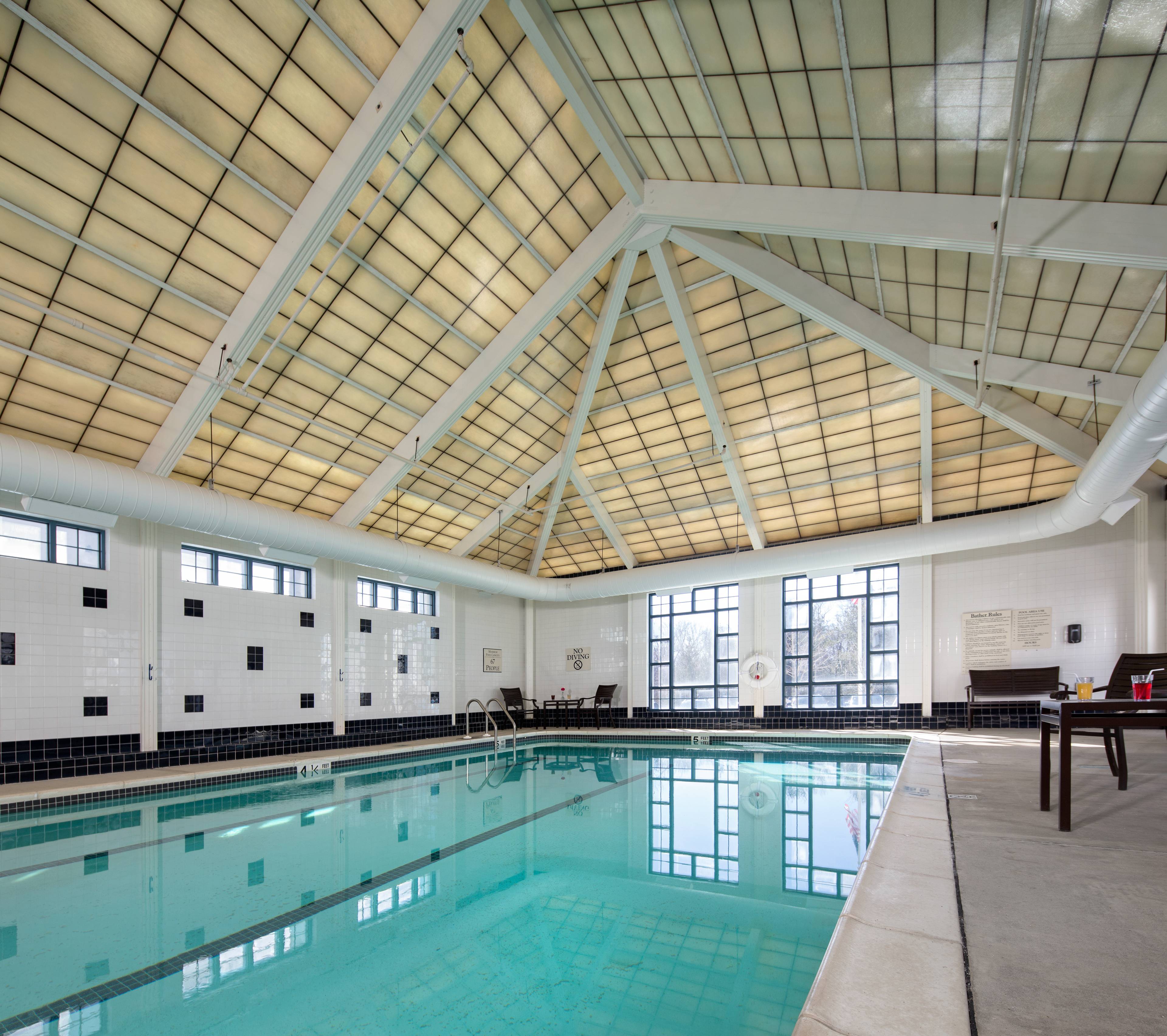 ultra wide shot of pool room