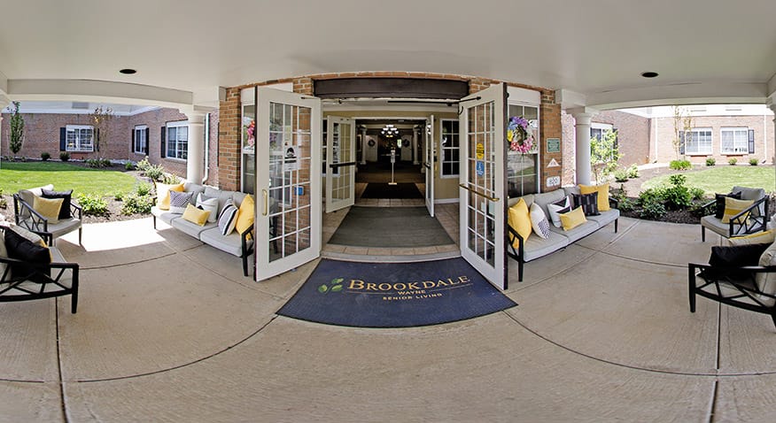 The outside of Brookdale Wayne in Wayne