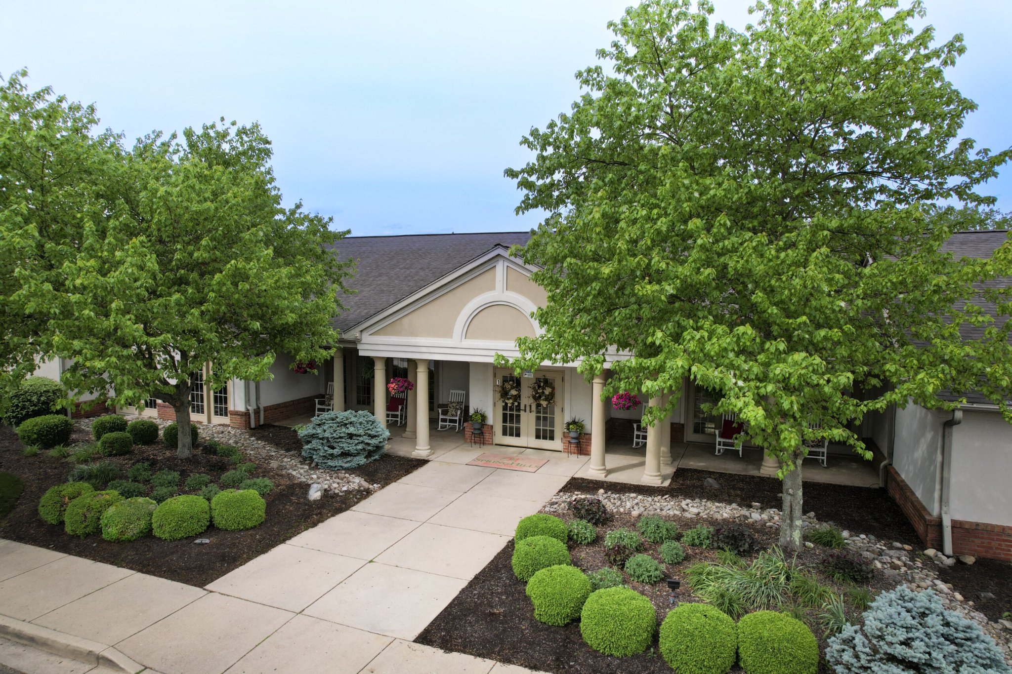 The outside of Spring Hills at Somerset in Somerset