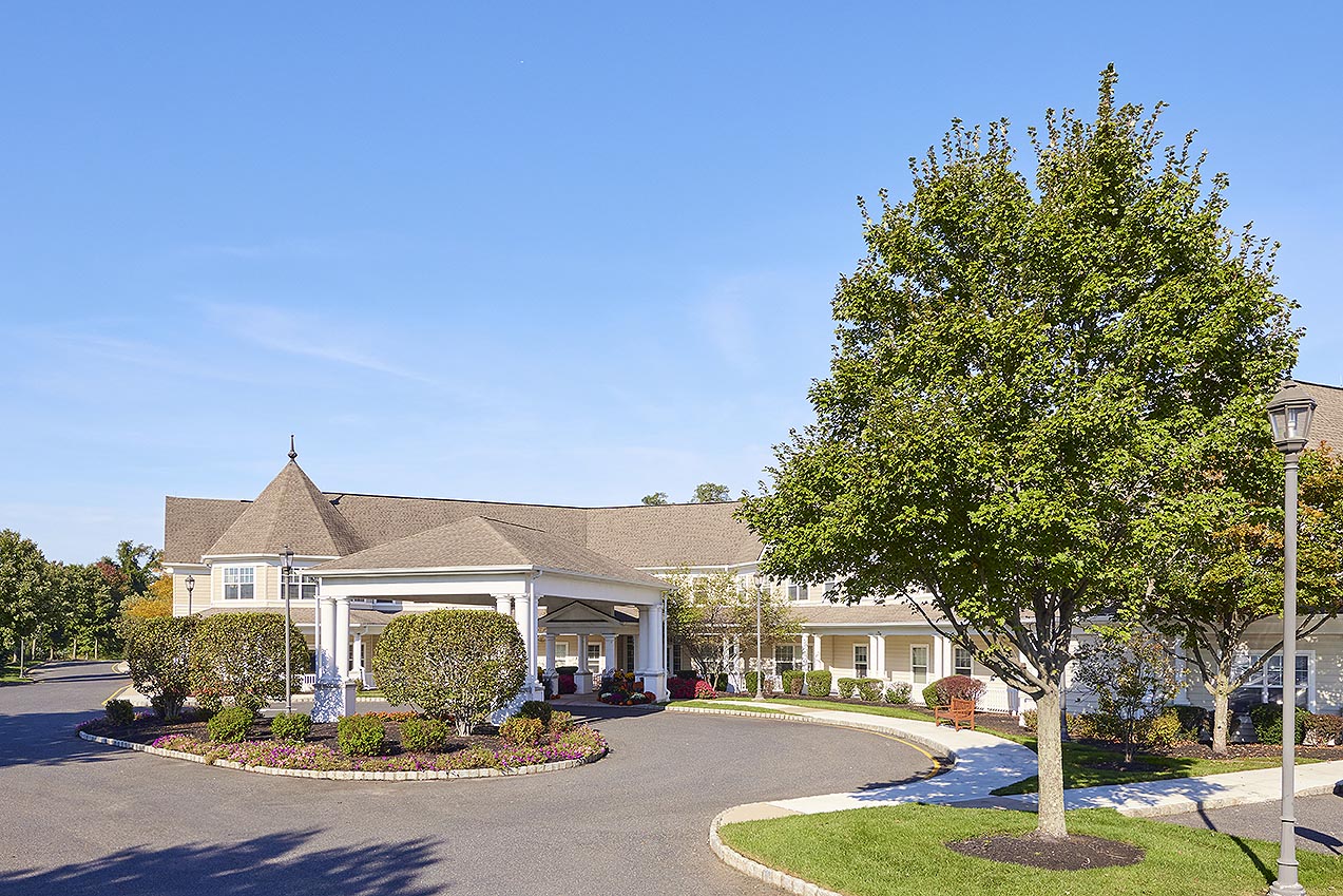 The outside of Brandywine Living at the Gables in Brick